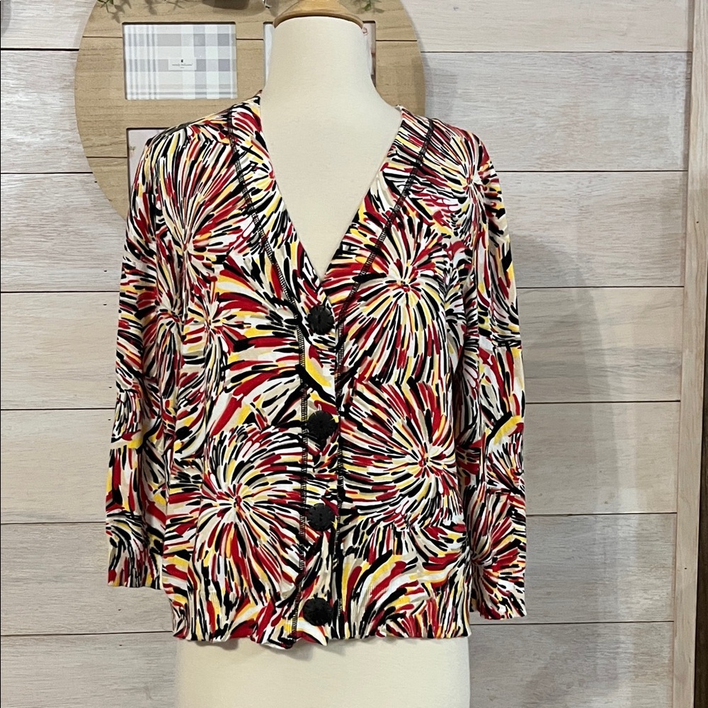 Ruby Rd. Multicolor Knit Cardigan XL
